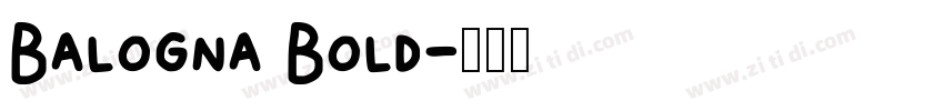 Balogna Bold字体转换
